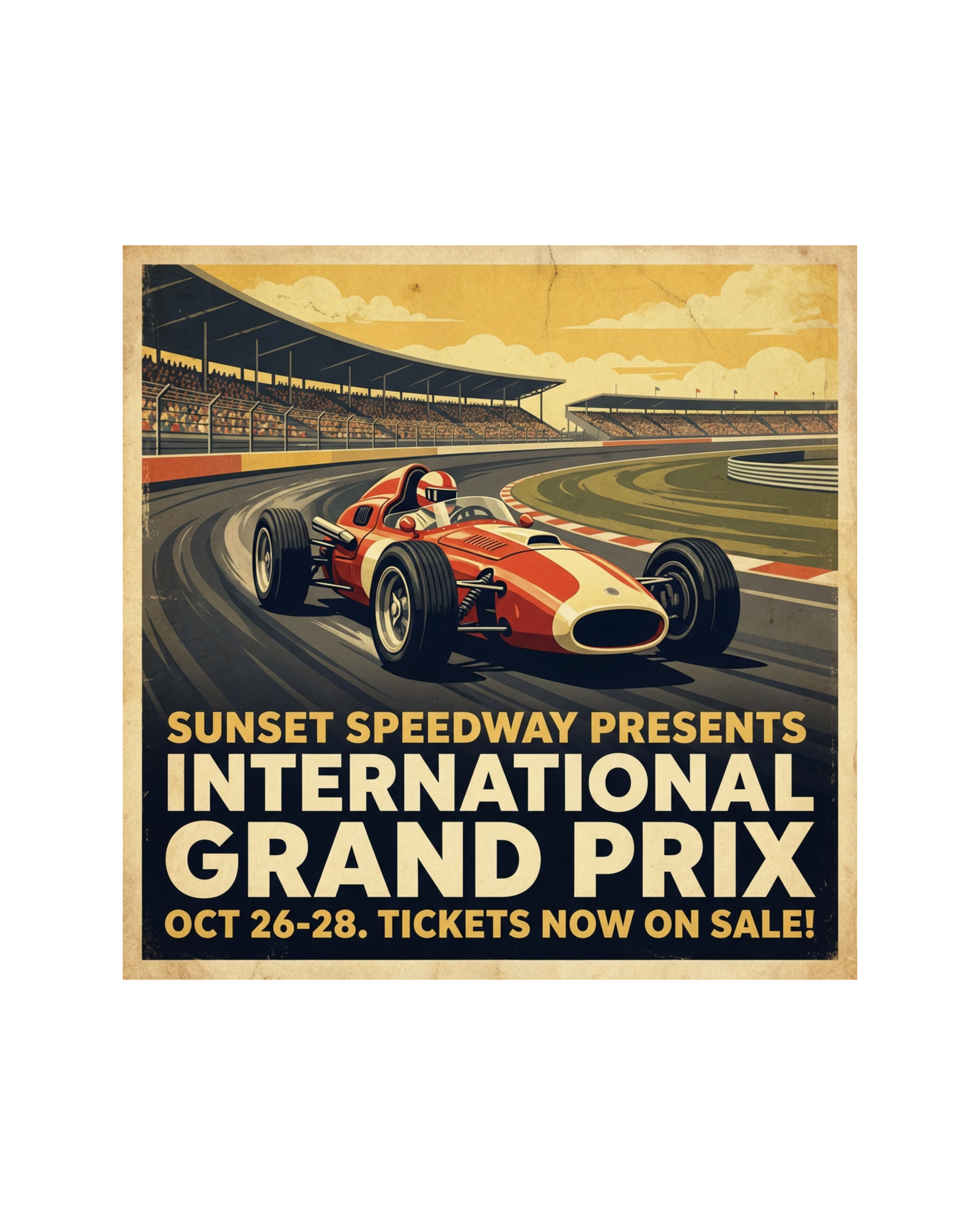 Grand Prix metal sign