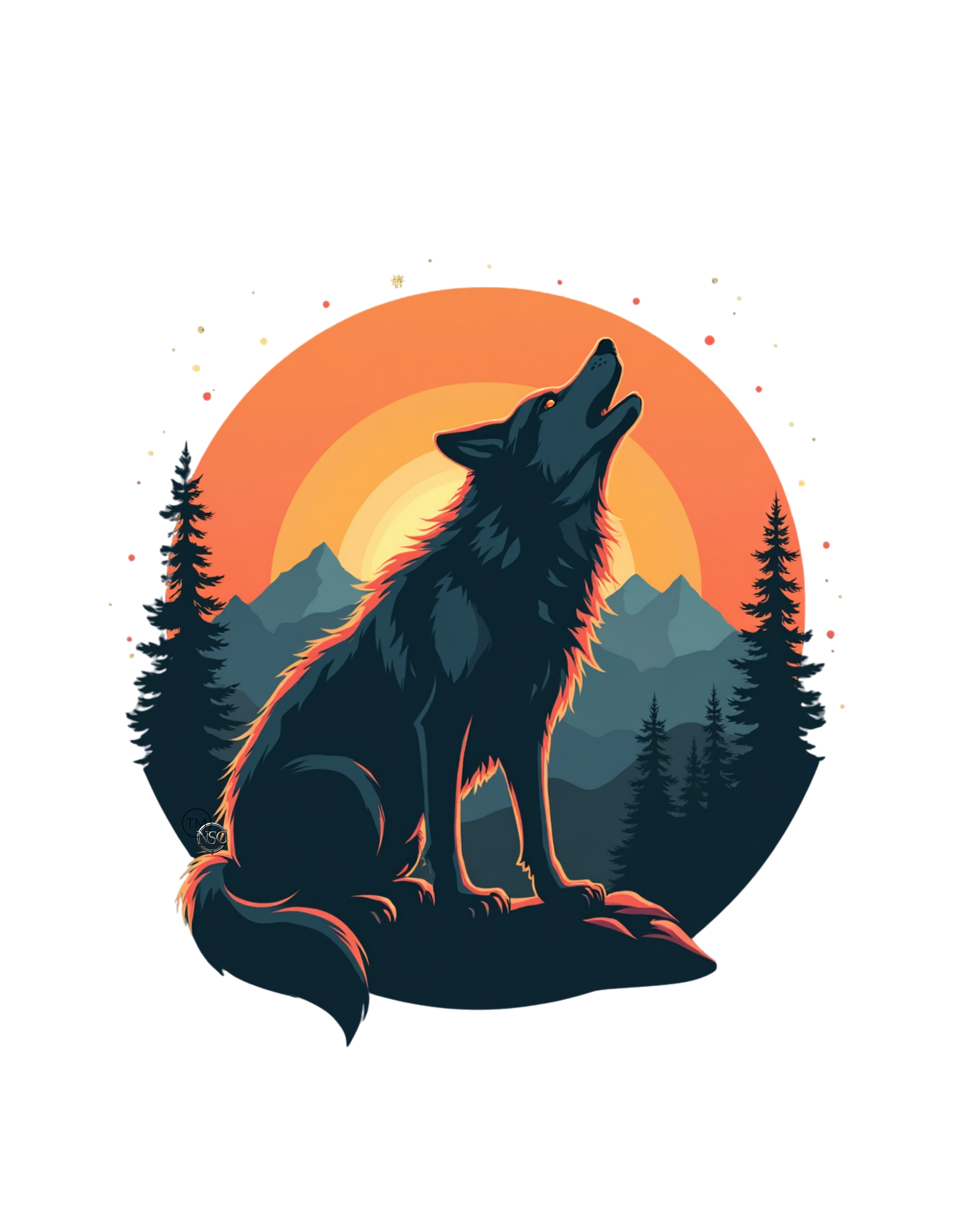 Howling wolf t shirt