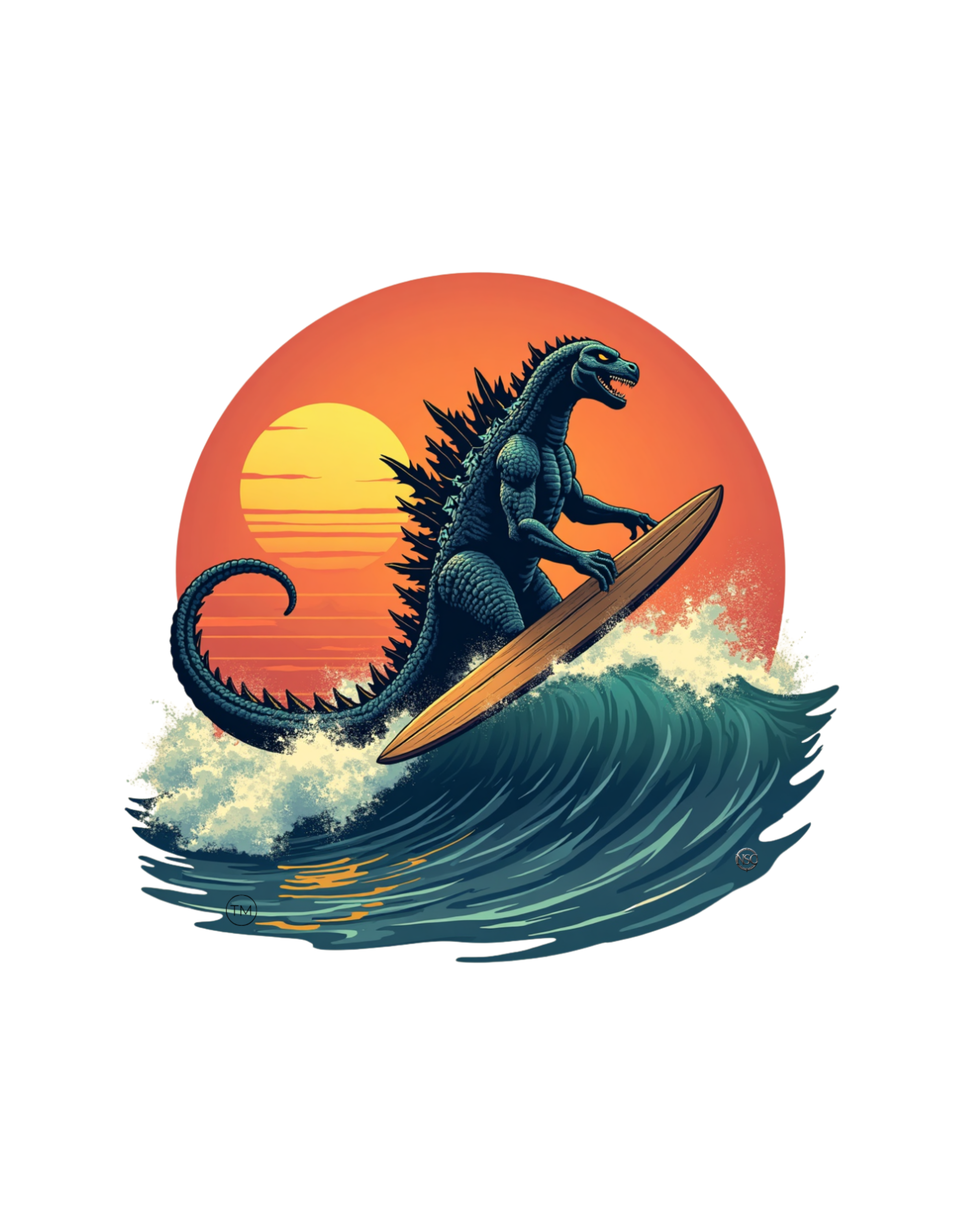 Retro Godzilla T shirt