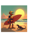 Robot Lizard Surfer