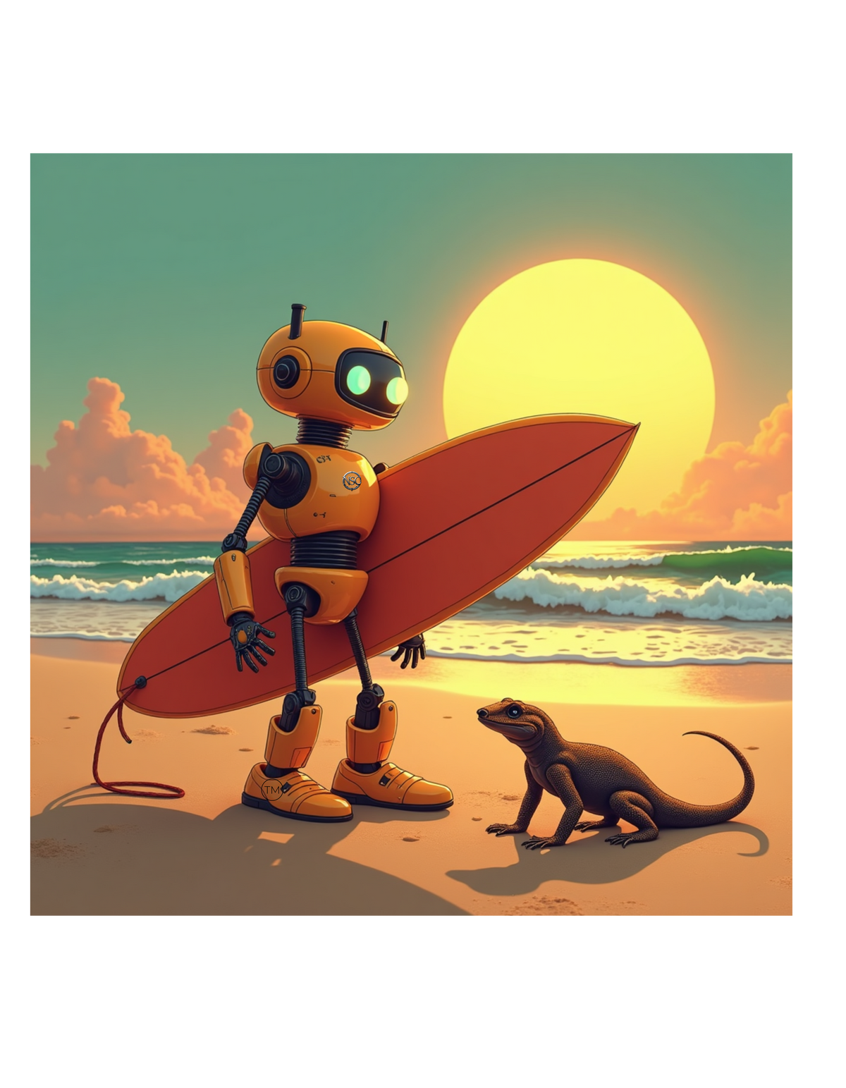 Robot Lizard Surfer