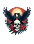 Crow with Roses