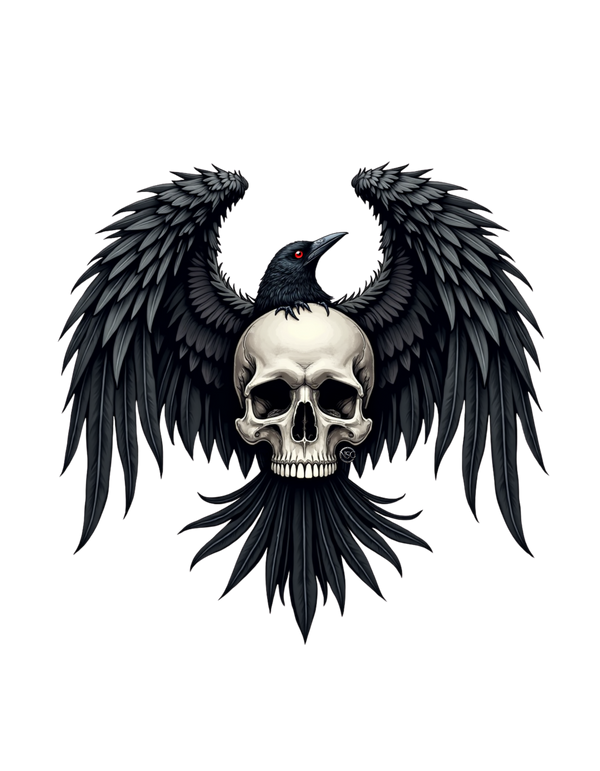 Crow skull t shirt