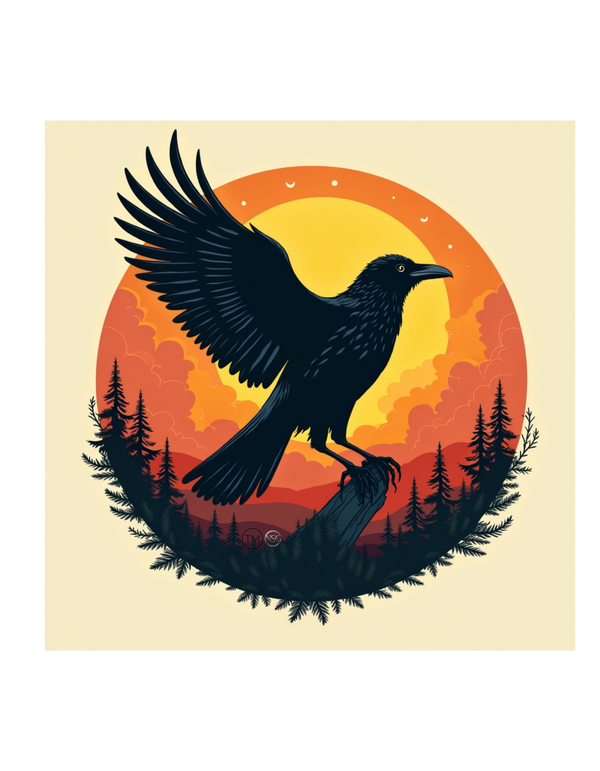 Wing spread Crow poster