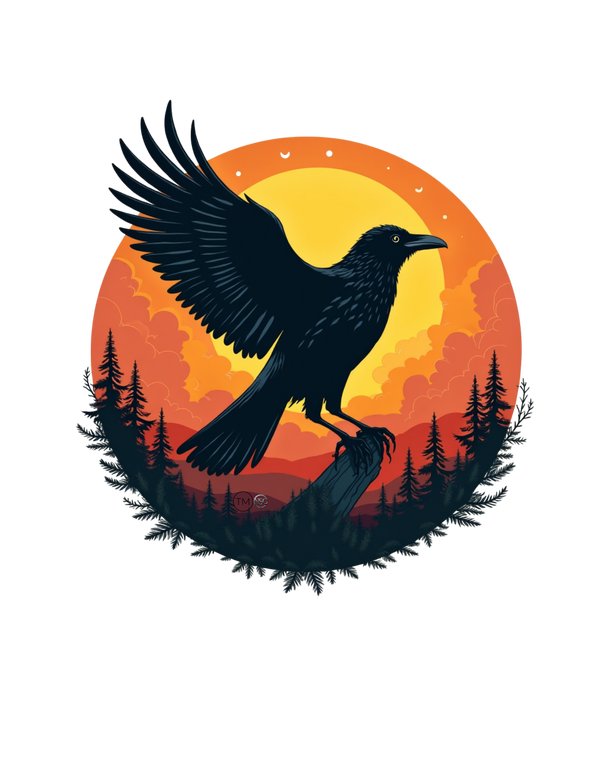 Winged Crow T shirt